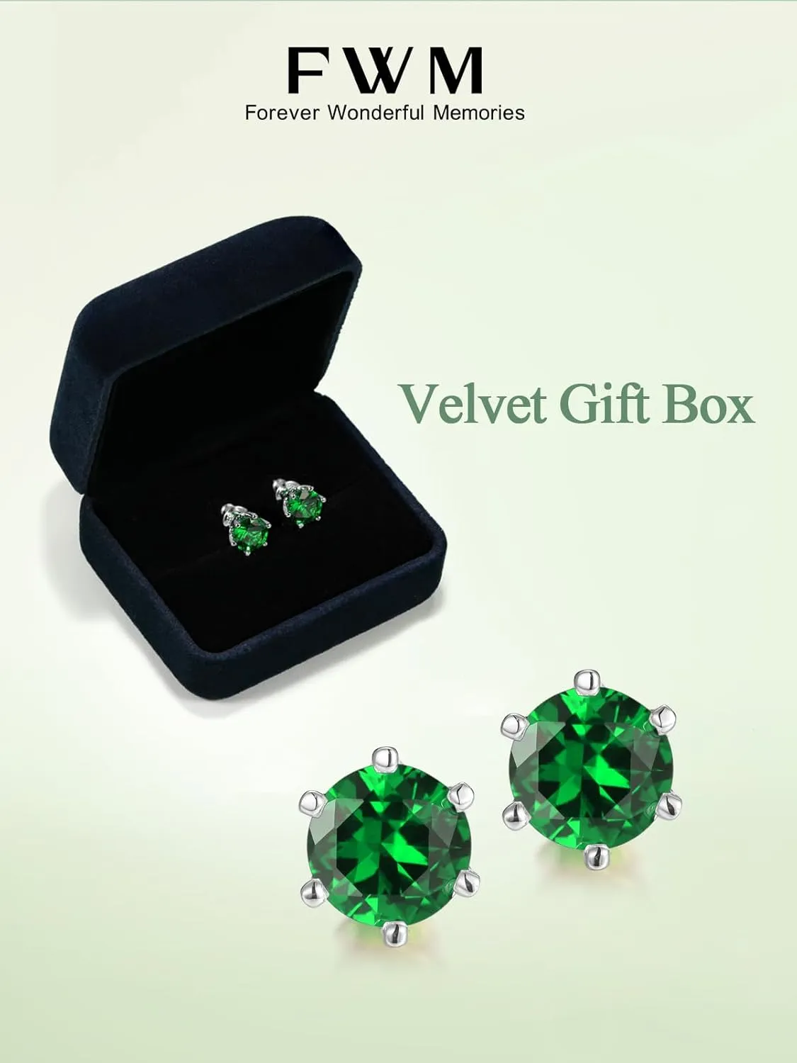 0.6-4CT Moissanite/Sapphire/Ruby/Emerald Sparkle Stud Earrings for Women, Solid 925 Sterling Silver, Hypoallergenic Anniversary Birthday Valentines Jewelry