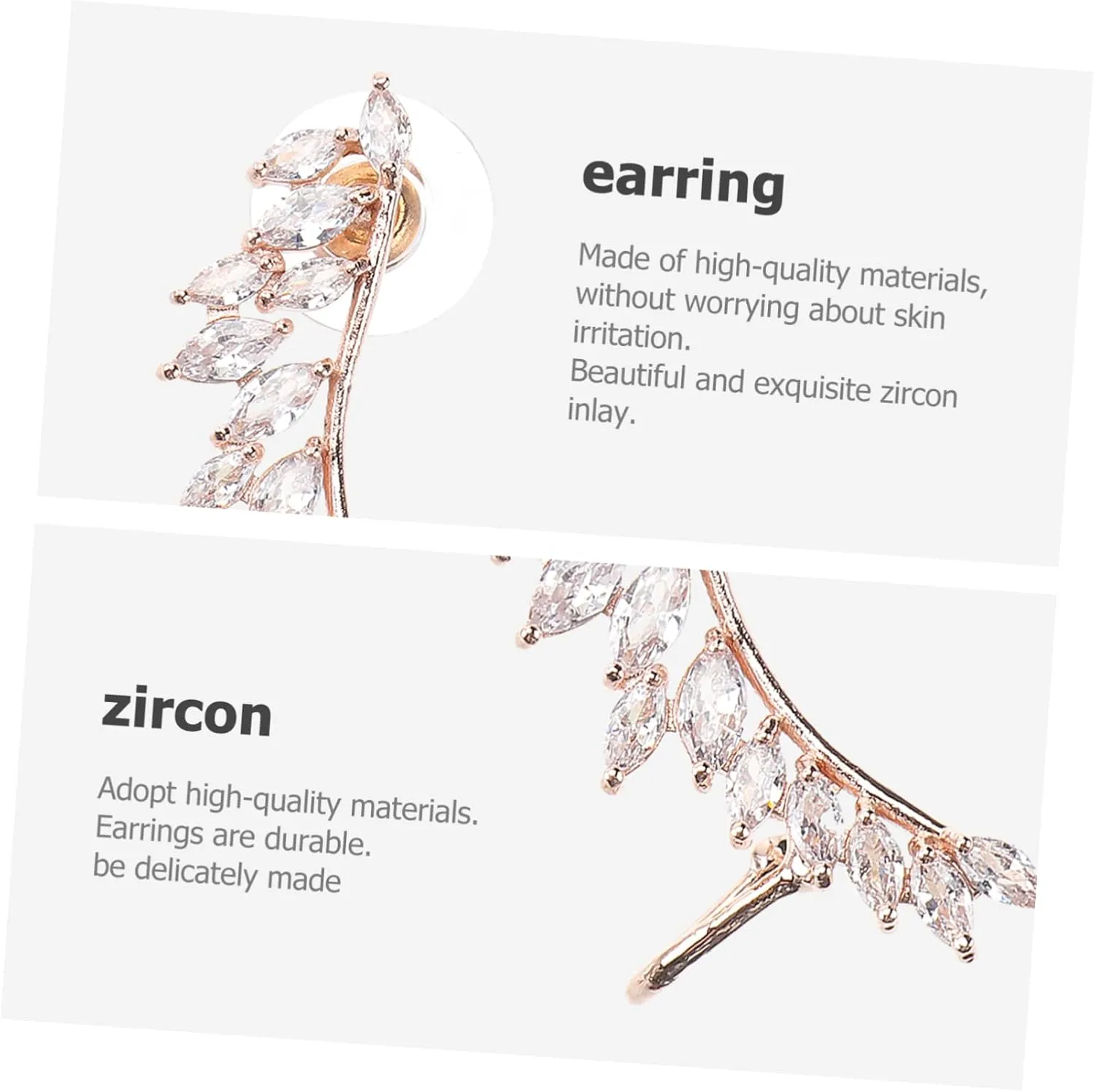 1 Pair Ear Cuff for Non-pierced Ears Dangle Earrings Women Ear Drop Wings Shape Earrings Ear Clip