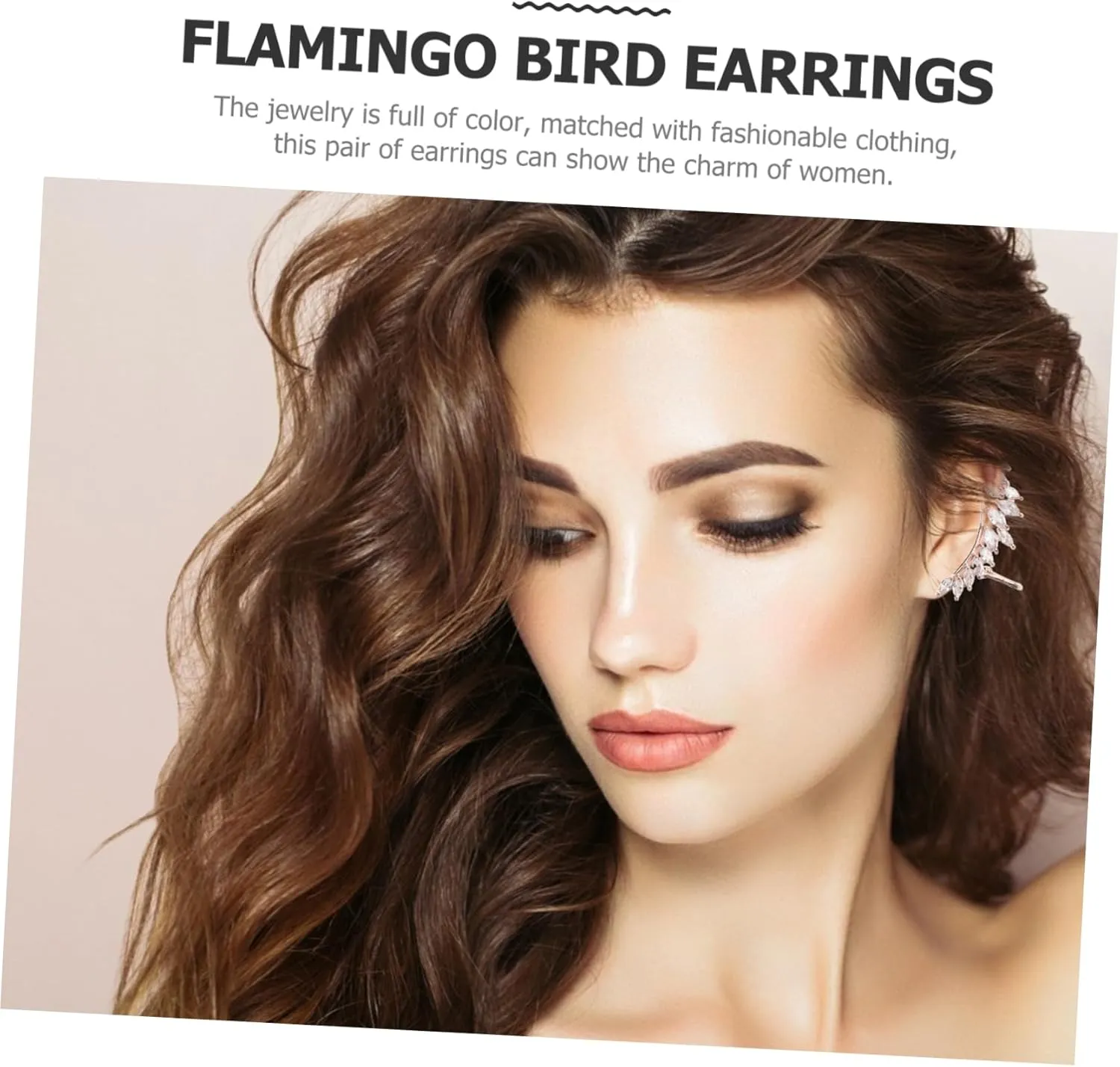 1 Pair Ear Cuff for Non-pierced Ears Dangle Earrings Women Ear Drop Wings Shape Earrings Ear Clip