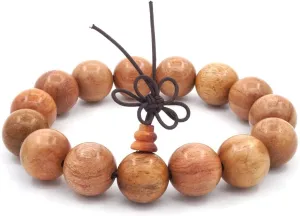 12mm Wood Bead Bracelet for Men Women Tibetan Buddhist Prayer Zen Bracelets Link Cool