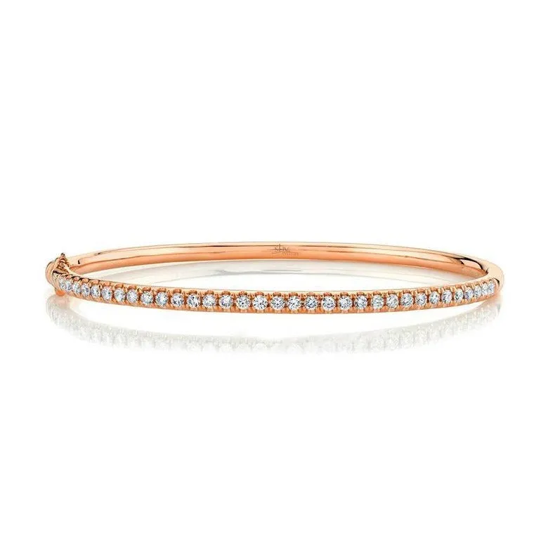 14K GOLD DIAMOND AUDREY BANGLE