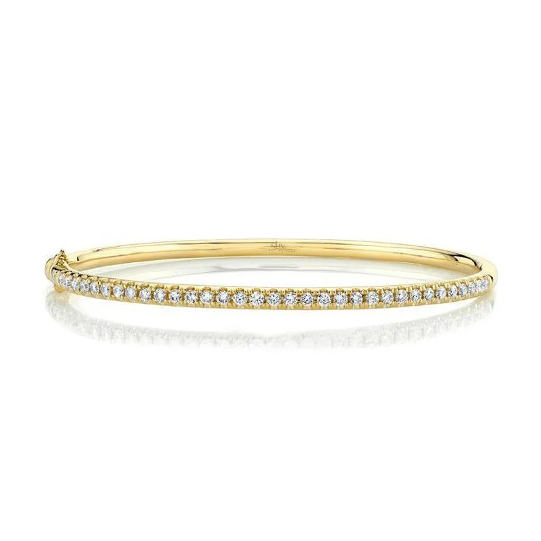 14K GOLD DIAMOND AUDREY BANGLE