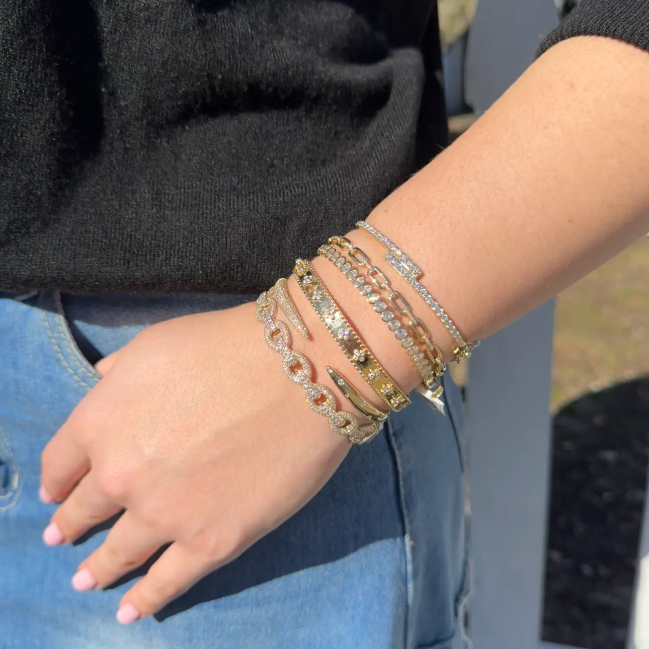 14K GOLD DIAMOND COLETTE BANGLE