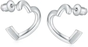 14K Gold Plated Sud| 925 Sterling Silver Post| Clover Butterfly Heart Bow Stud Earrings for Women  Dainty Earrings with Cubic Zirconia  Jewelry for Everyday Wear or Occasions