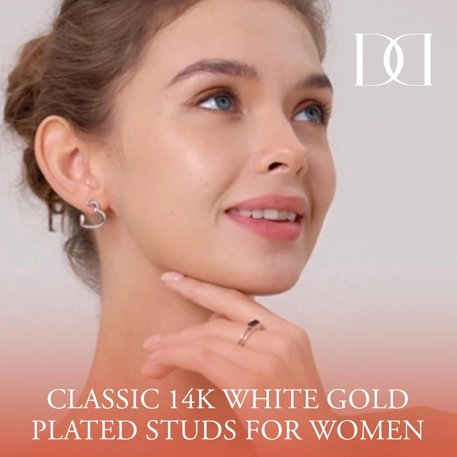 14K Gold Plated Sud| 925 Sterling Silver Post| Clover Butterfly Heart Bow Stud Earrings for Women  Dainty Earrings with Cubic Zirconia  Jewelry for Everyday Wear or Occasions