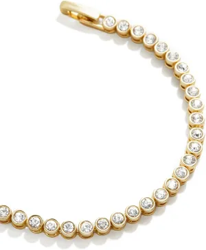 14k Gold Tennis Bracelet, Cubic Zirconia Classic Tennis Bracelet, Gold Link Bracelets For Women