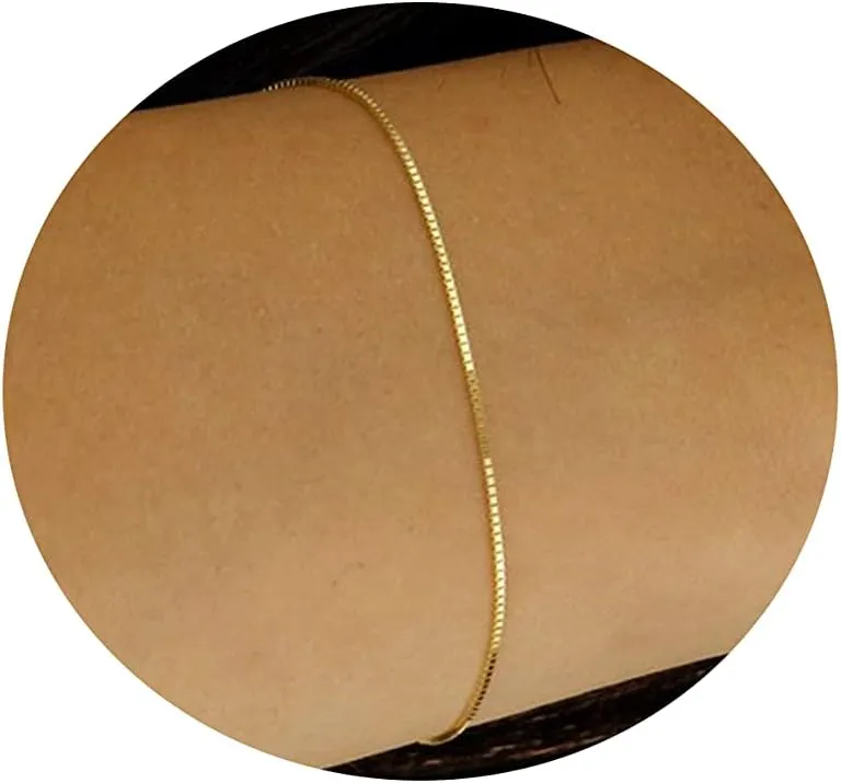 18K Gold Plated Pearl Beaded Chain Cross Bracelets for Women Adjustable Stainless Steel Dainty Thin Gold Box Cuban Twisted Link Chain Bracelet Bridesmaid Jewelry