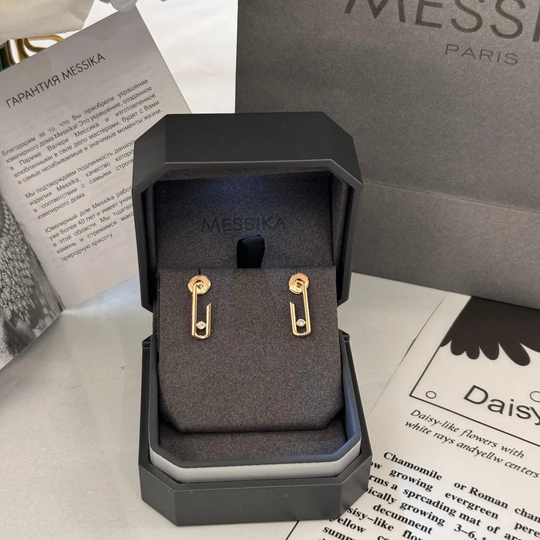 18k Rose Gold Ripple Light Gold Earrings EHC138