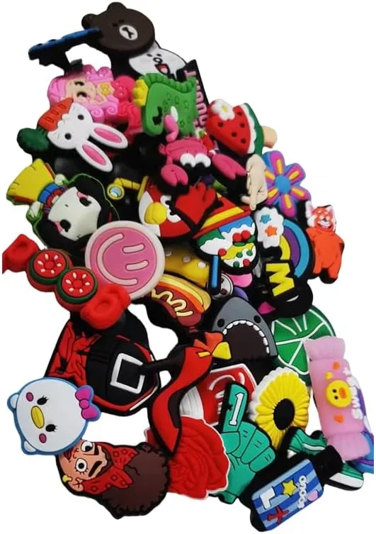 30,50,100 pcs Random Shoe Charms Different Shoe Charms Decoration pack for Kids Boys Girls Women Men Clog Accessories Party Favorfor Shoe & Bracelet Wristband Party Gifts