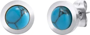 555Jewelry Womens Pair Round Circle Solitaire Cubic Zirconia Bezel Stud Earrings