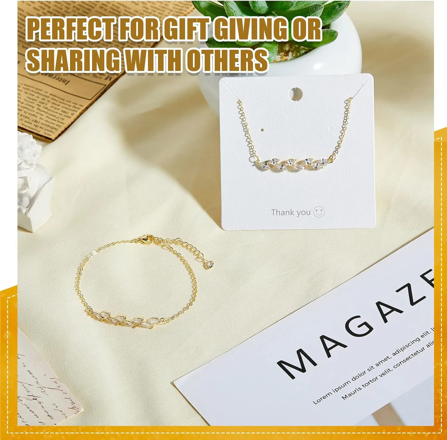 6 Pcs Bridesmaid Gifts, Dainty Bracelets, Tiny Zirconia Leaf, Adjustable Bridal Bracelet Jewelry