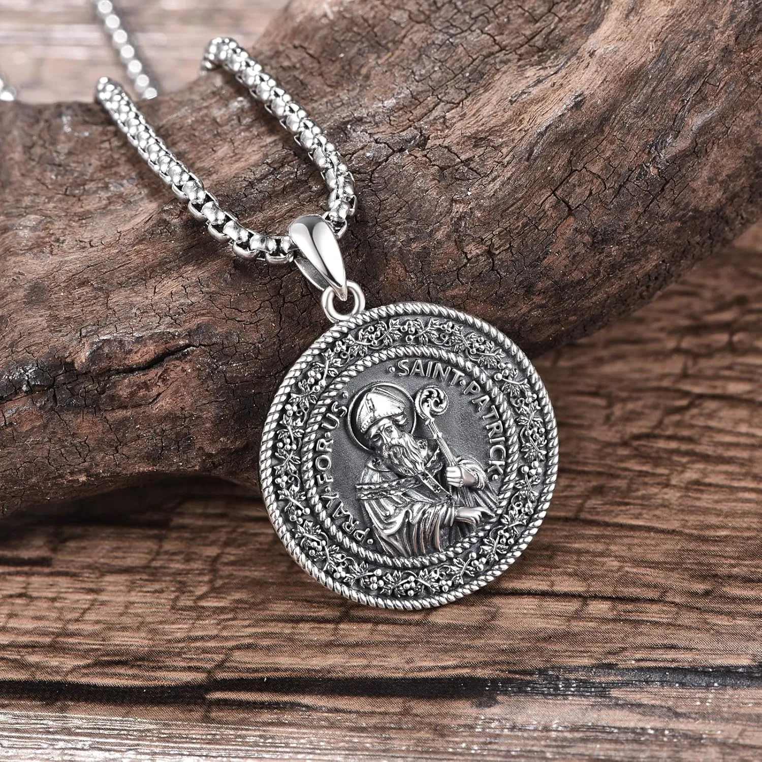 925 Sterling Silver Cross Crucifix Jesus Christ INRI Pendant Necklace for Men Women Medal Christian Religious Necklaces for Mens