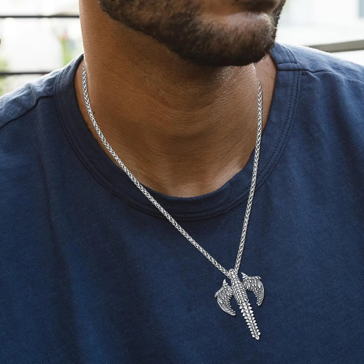 925 Sterling Silver Cross Crucifix Jesus Christ INRI Pendant Necklace for Men Women Medal Christian Religious Necklaces for Mens