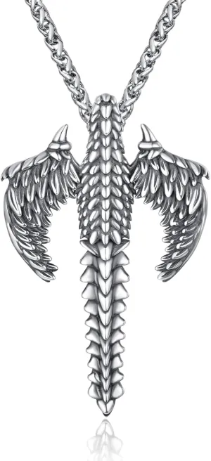 925 Sterling Silver Cross Crucifix Jesus Christ INRI Pendant Necklace for Men Women Medal Christian Religious Necklaces for Mens
