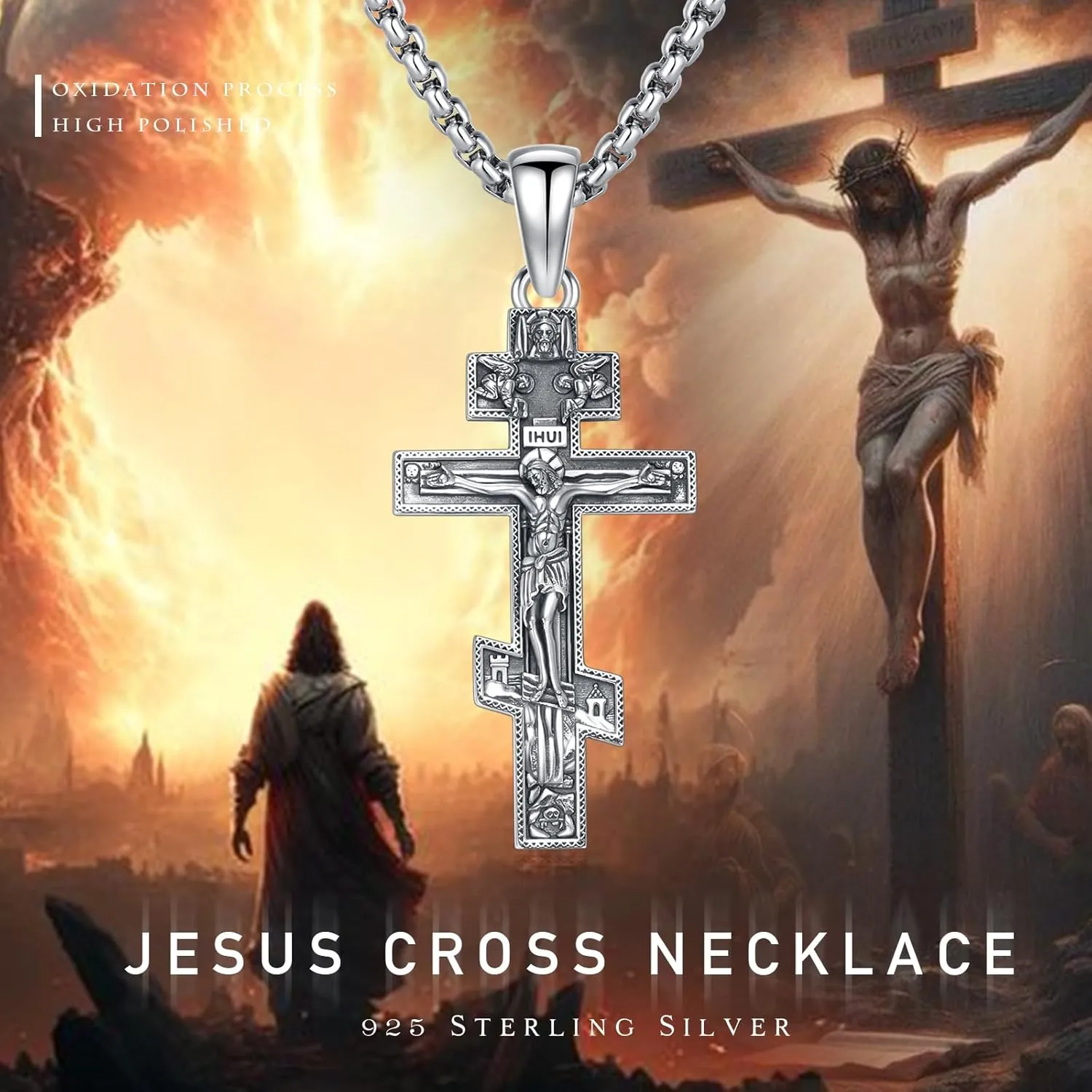 925 Sterling Silver Patron Saint Necklace Archangel Medals St Pendant Amulet Necklaces Protection Jewelry for Men Women with Chain