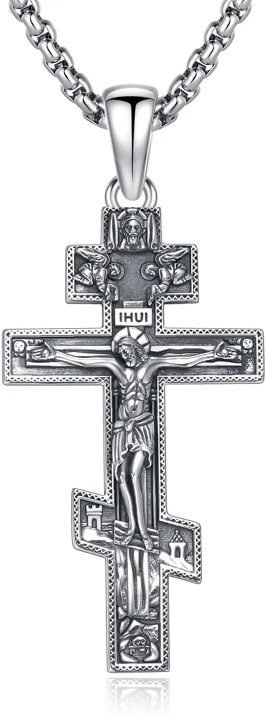 925 Sterling Silver Patron Saint Necklace Archangel Medals St Pendant Amulet Necklaces Protection Jewelry for Men Women with Chain