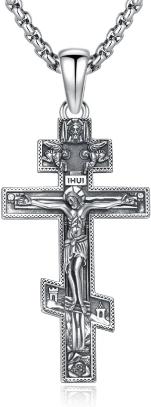 925 Sterling Silver Patron Saint Necklace Archangel Medals St Pendant Amulet Necklaces Protection Jewelry for Men Women with Chain