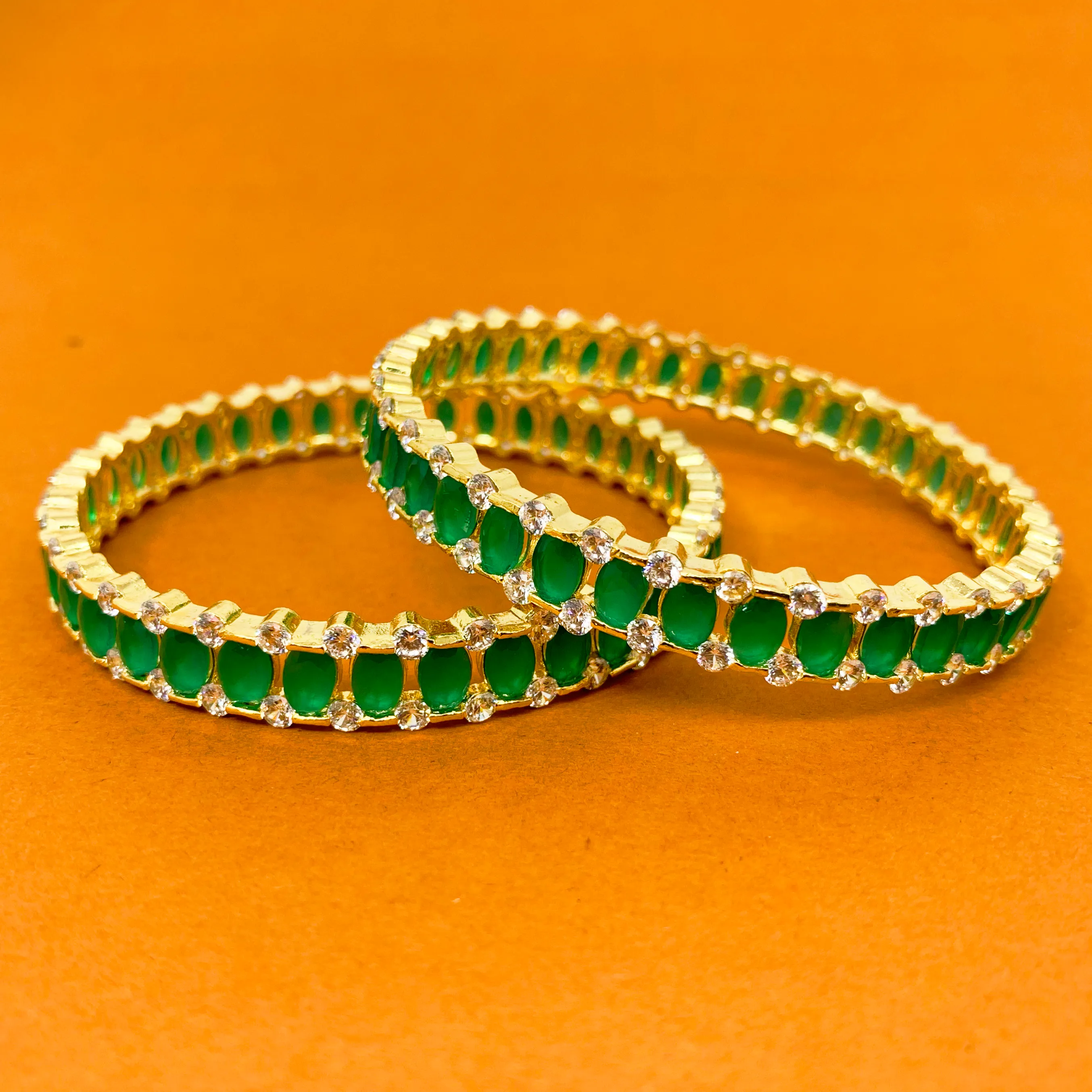 American Diamond & Semi-Precious Stone Bangles (Design 22)