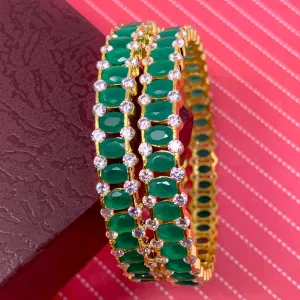American Diamond & Semi-Precious Stone Bangles (Design 22)