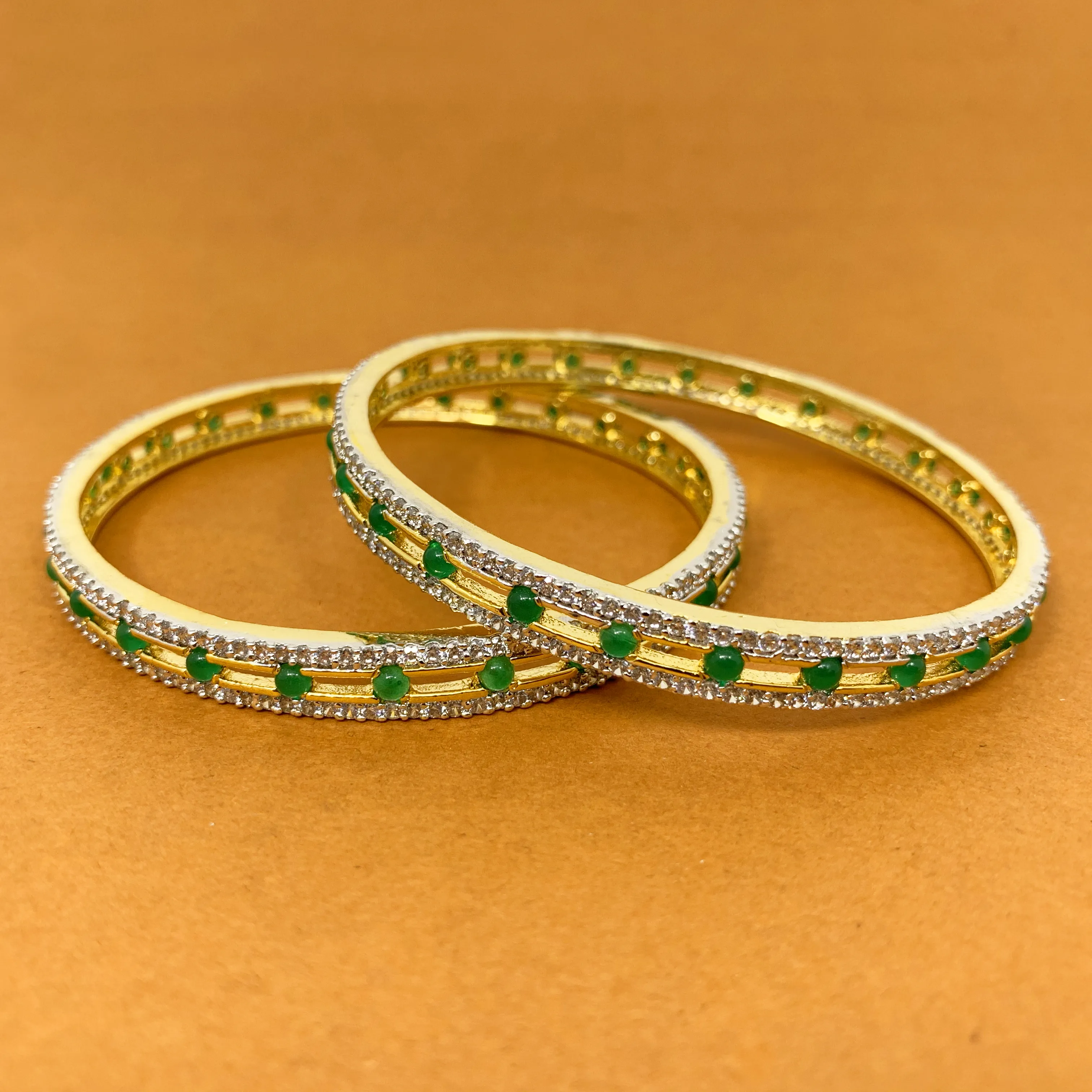 American Diamond & Semi-Precious Stone Bangles (Design 25)