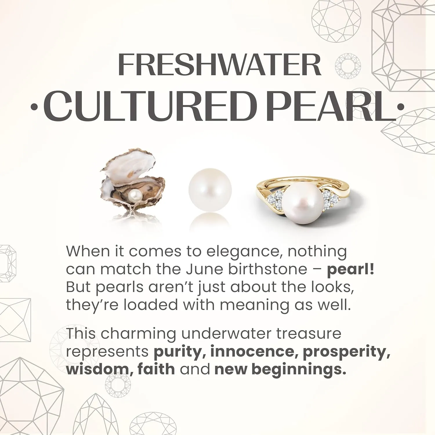 ANGARA Freshwater Cultured Pearl Two Stone Earrings for Women in Sterling Silver / 14K Solid Gold | June Birthstone, Birthday, Engagement, Anniversary, Wedding Jewelry Gift for Women