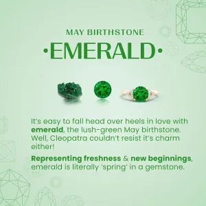 ANGARA Lab Grown Solitaire Emerald Intertwined Flower Dangle Earrings in 14K Solid Gold/Platinum | May Birthstone, Birthday, Engagement, Anniversary, Wedding Jewelry Gift for Women