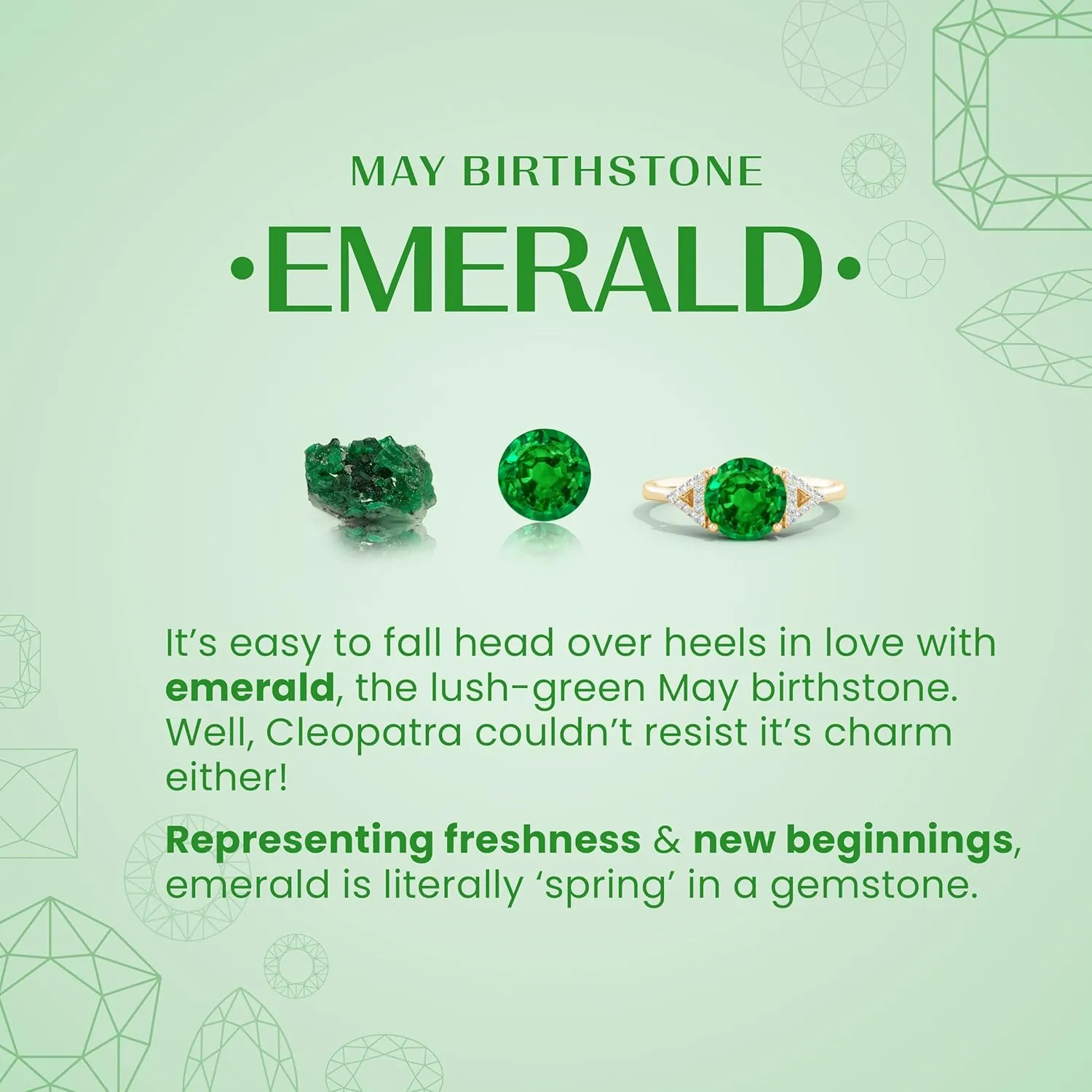 ANGARA Natural Six Petal Diamond and Emerald Flower Stud Earrings in 14K Solid Gold/Platinum | May Birthstone, Birthday, Engagement, Anniversary, Wedding Jewelry Gift for Women