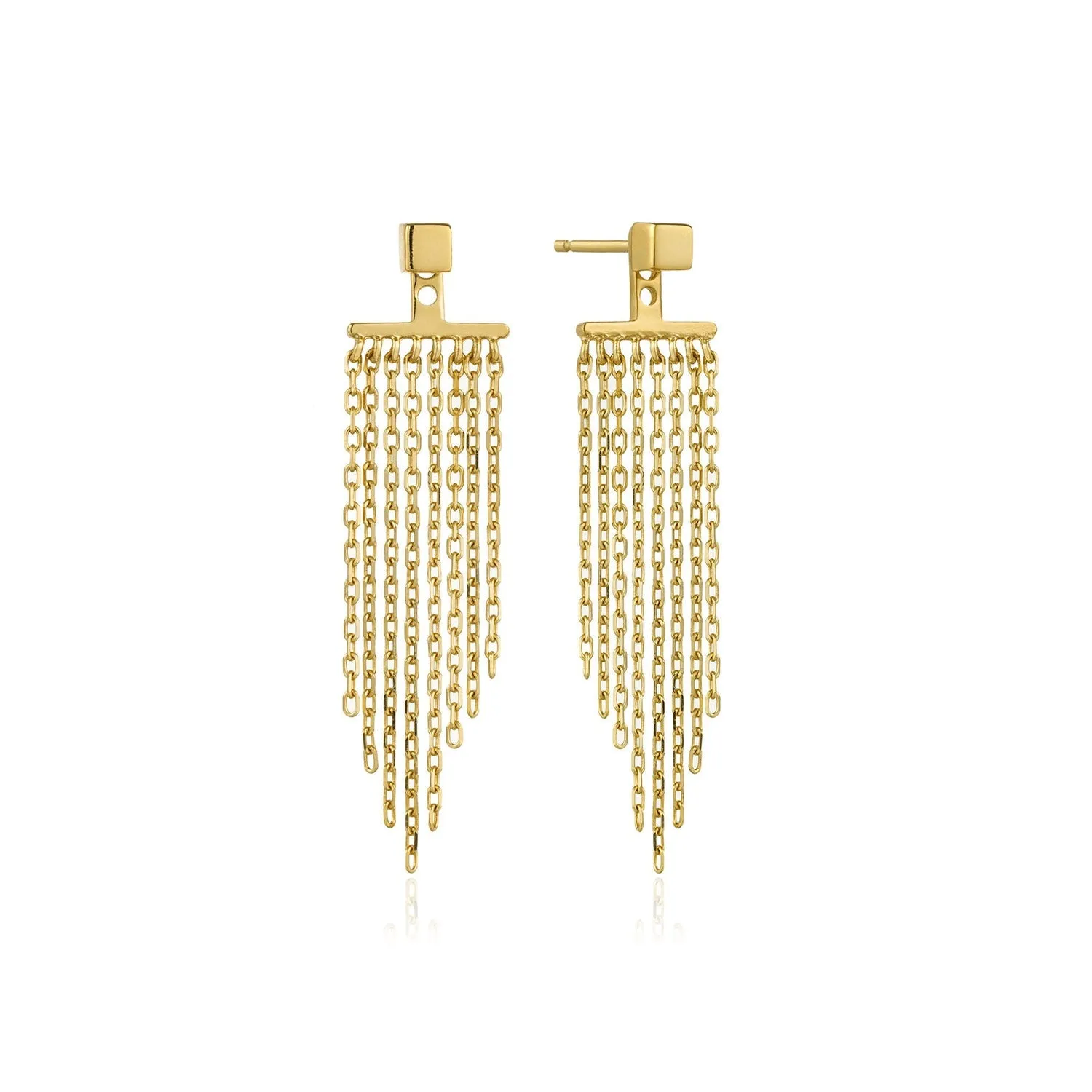 Ania Haie Fringe Fall Ear Jacket in Gold