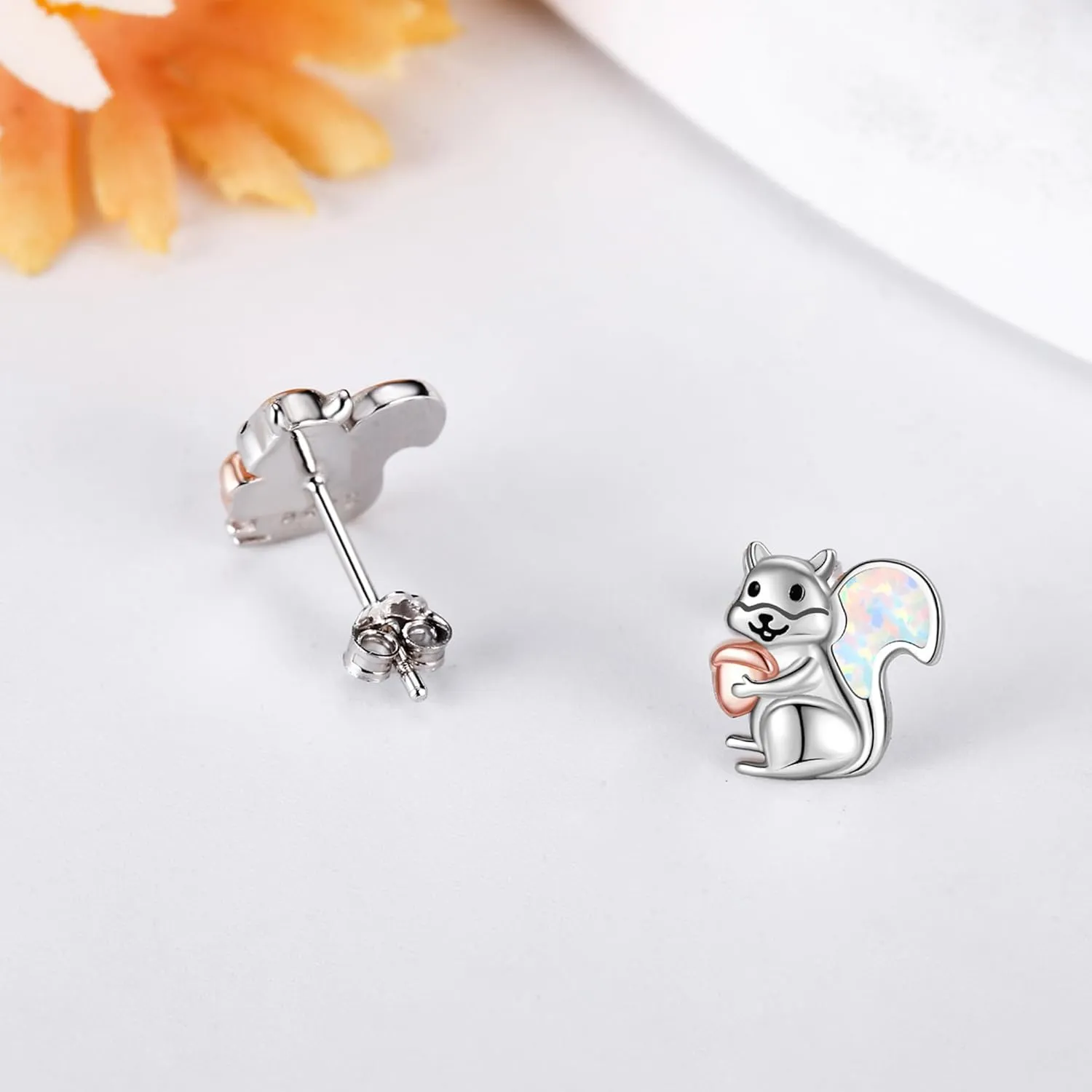 Animal Stud Earrings 925 Sterling Silver Elephant/Unicorn/Chicken/Flamingo/Highland Cow/Hummingbird Earrings Animal Jewelry Gifts for Women