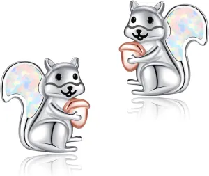 Animal Stud Earrings 925 Sterling Silver Elephant/Unicorn/Chicken/Flamingo/Highland Cow/Hummingbird Earrings Animal Jewelry Gifts for Women