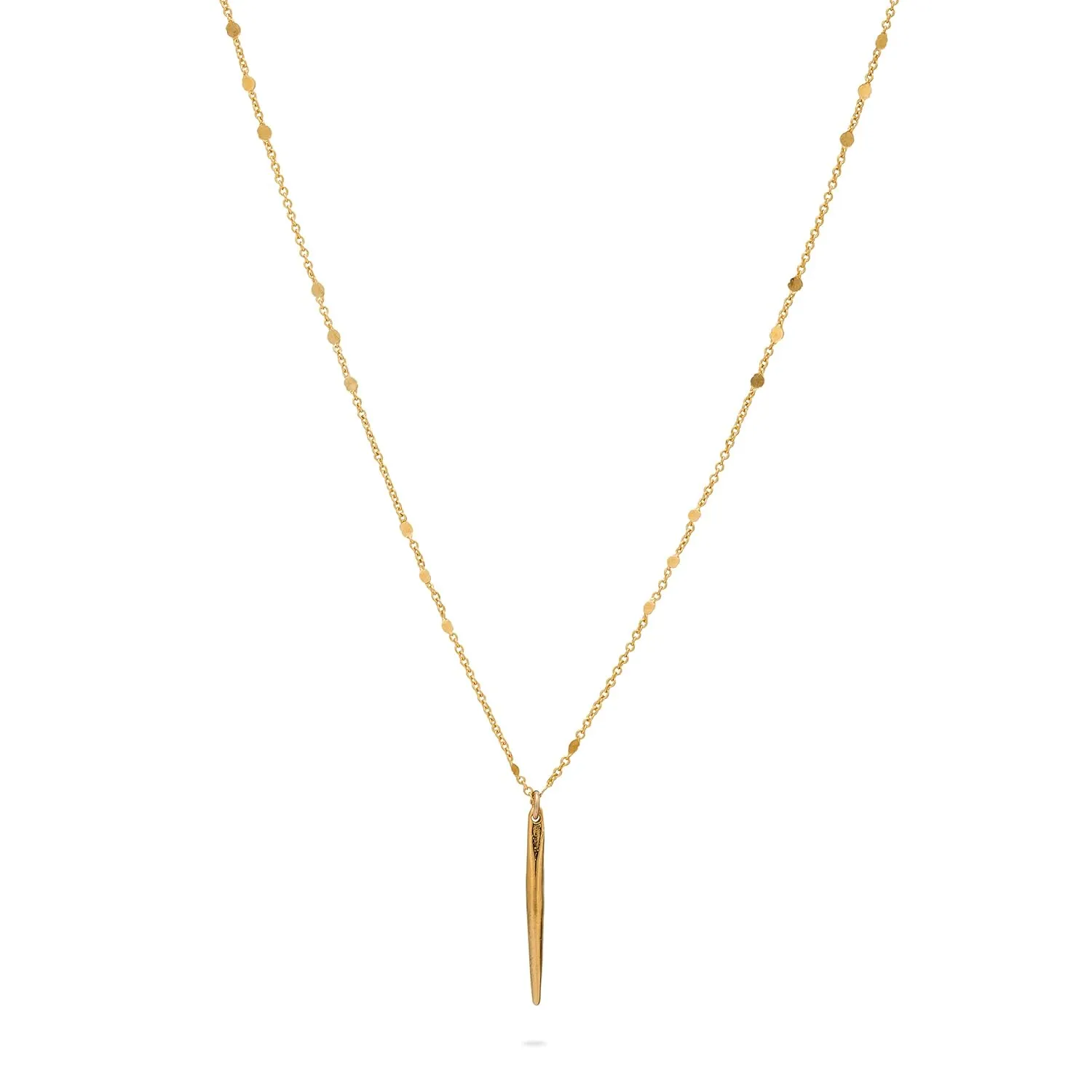 Annika Bella Spike Pendant Necklace for Women, 20-22 Inches Adjustable Gold Chain, Necklaces for Women, Gift for Her. (Gold)