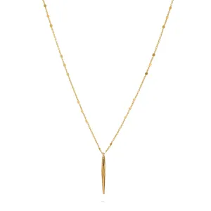 Annika Bella Spike Pendant Necklace for Women, 20-22 Inches Adjustable Gold Chain, Necklaces for Women, Gift for Her. (Gold)