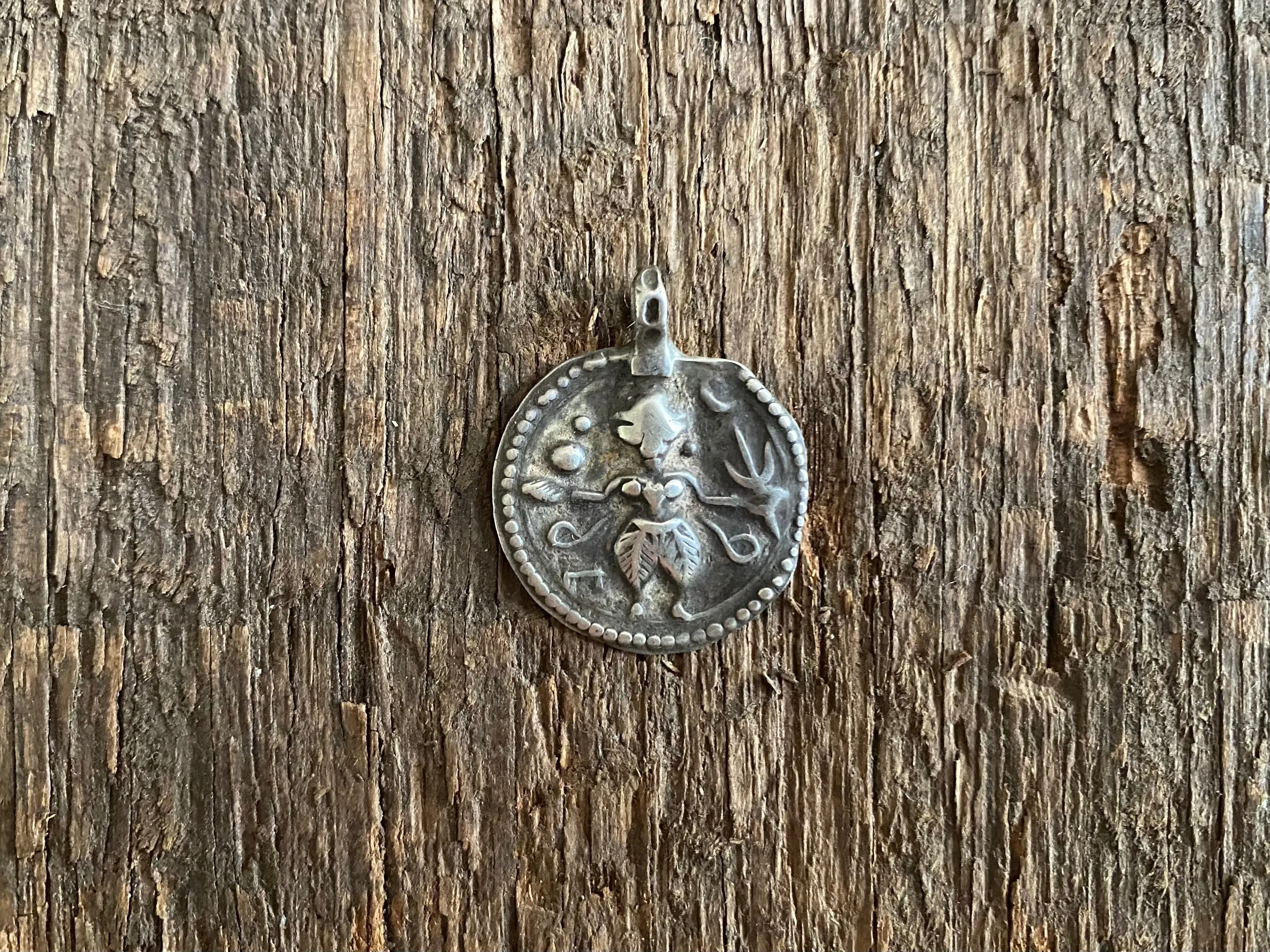 Antique Silver Tribal Amulet Pendants - Kali