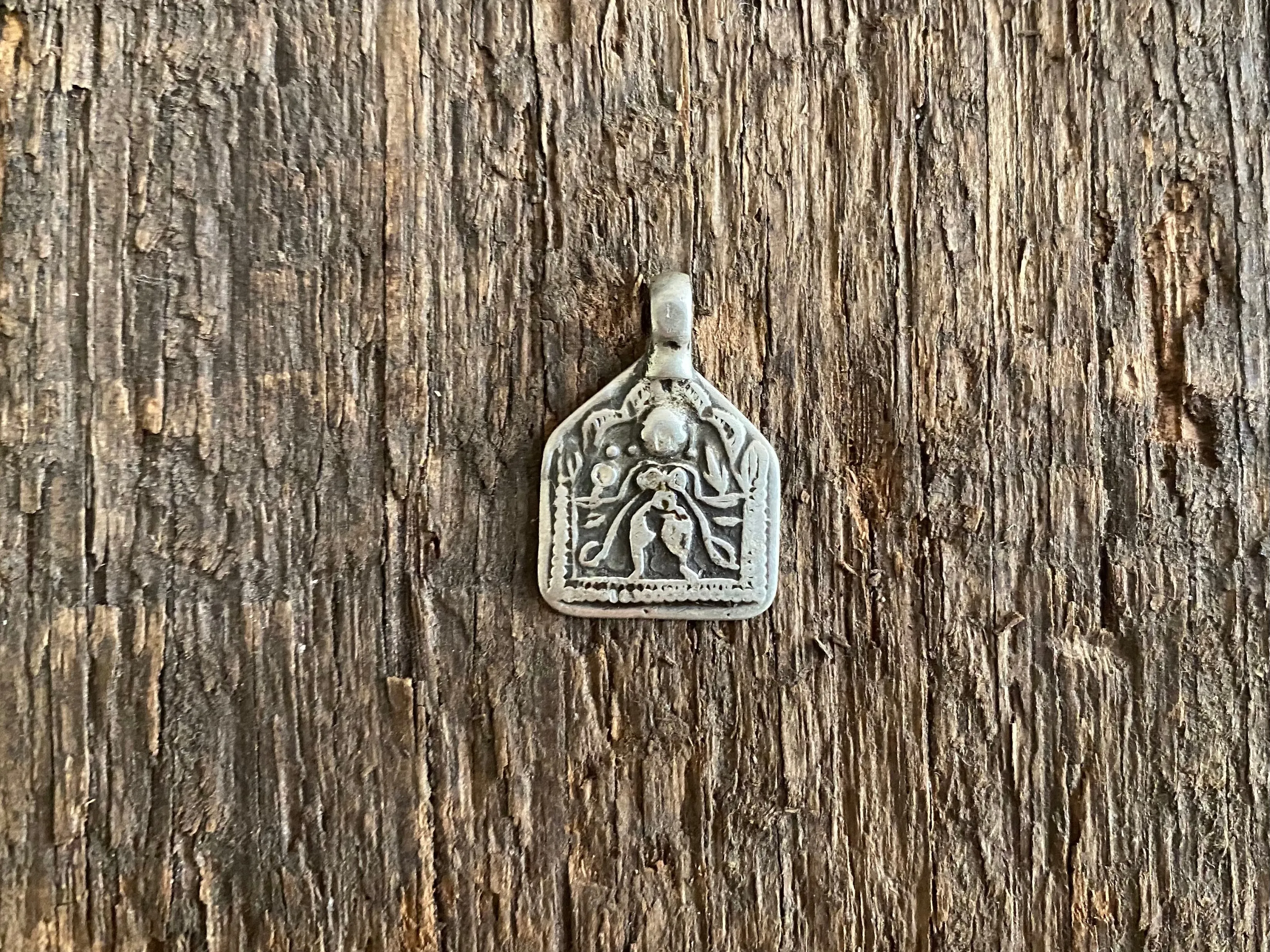 Antique Silver Tribal Amulet Pendants - Kali