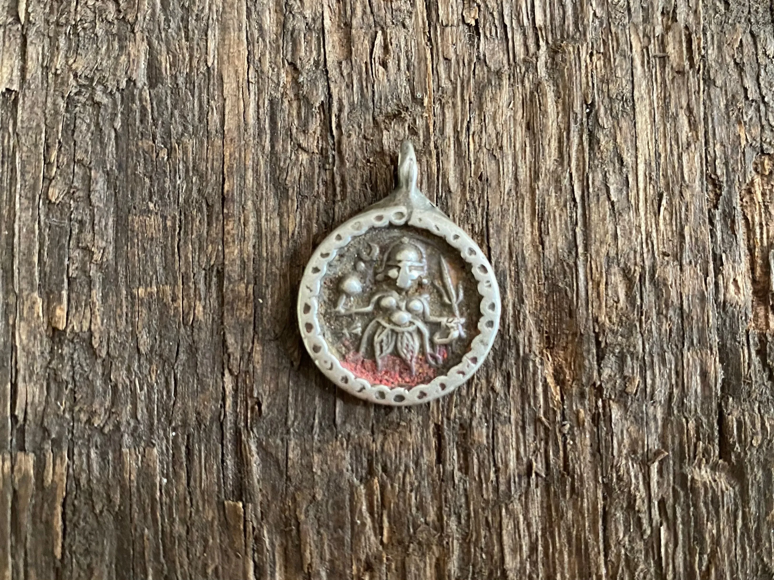 Antique Silver Tribal Amulet Pendants - Kali