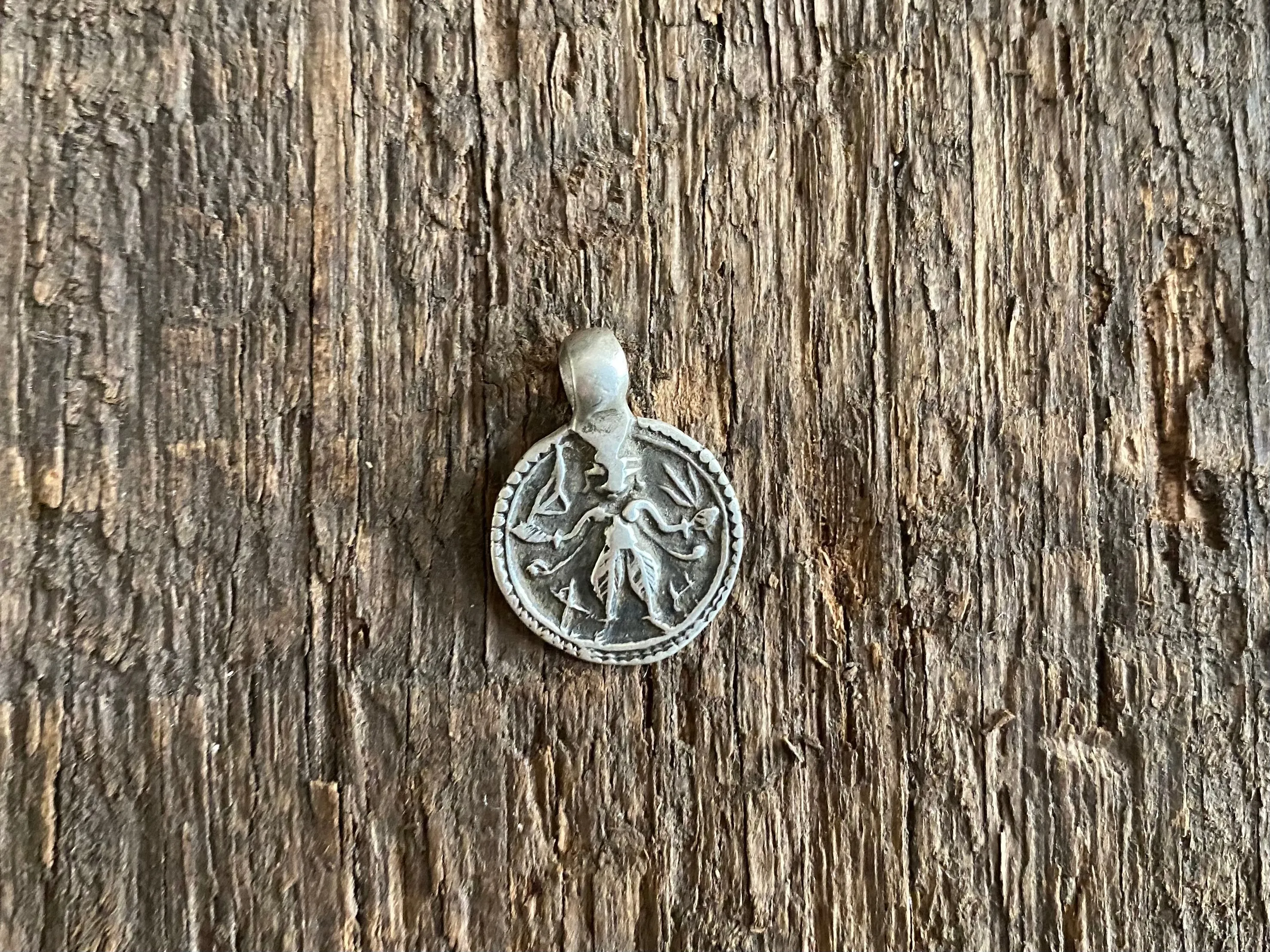 Antique Silver Tribal Amulet Pendants - Kali