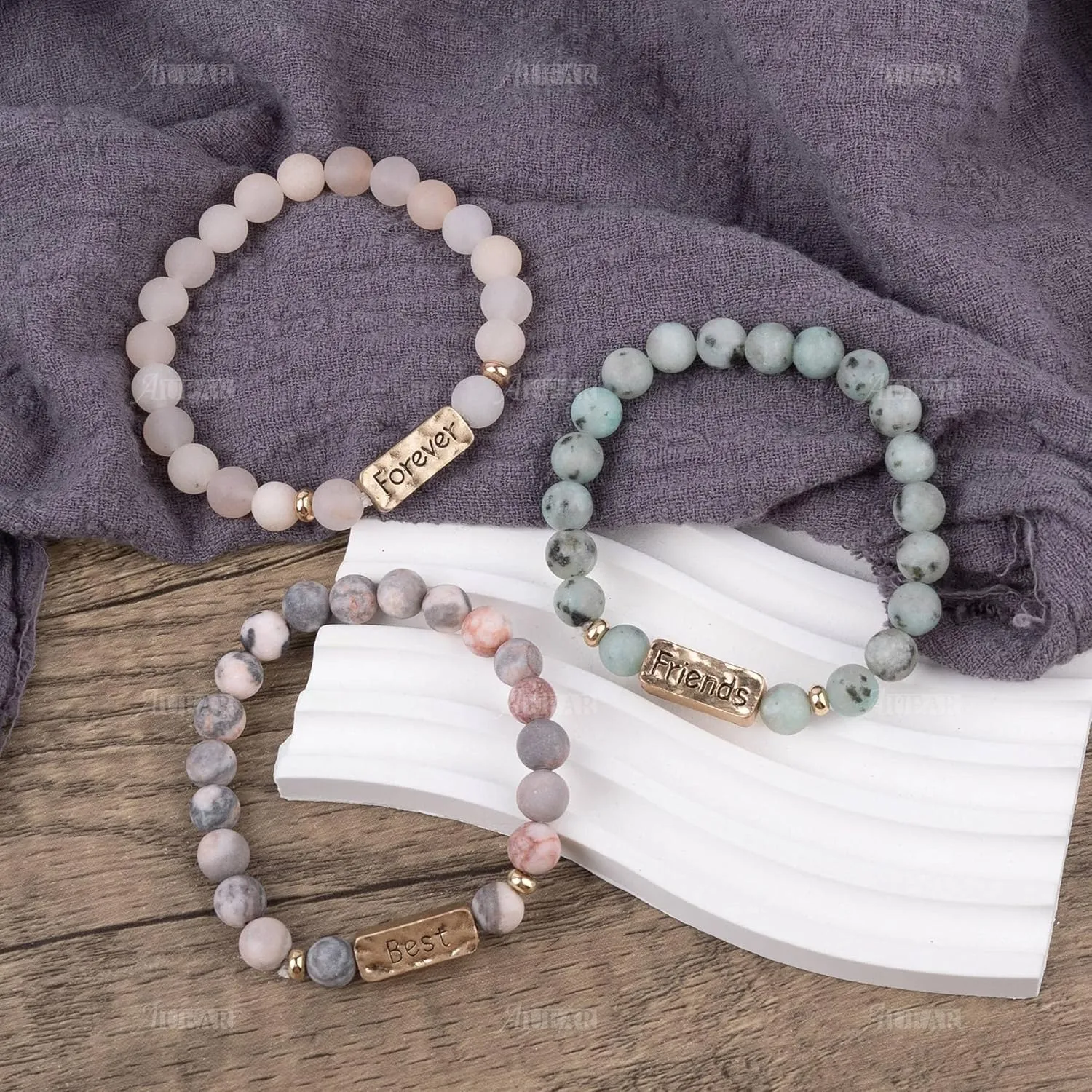 AUEAR, Best Friends Forever Bracelet Inspirational Friendship Bracelets for Sister Women Girls