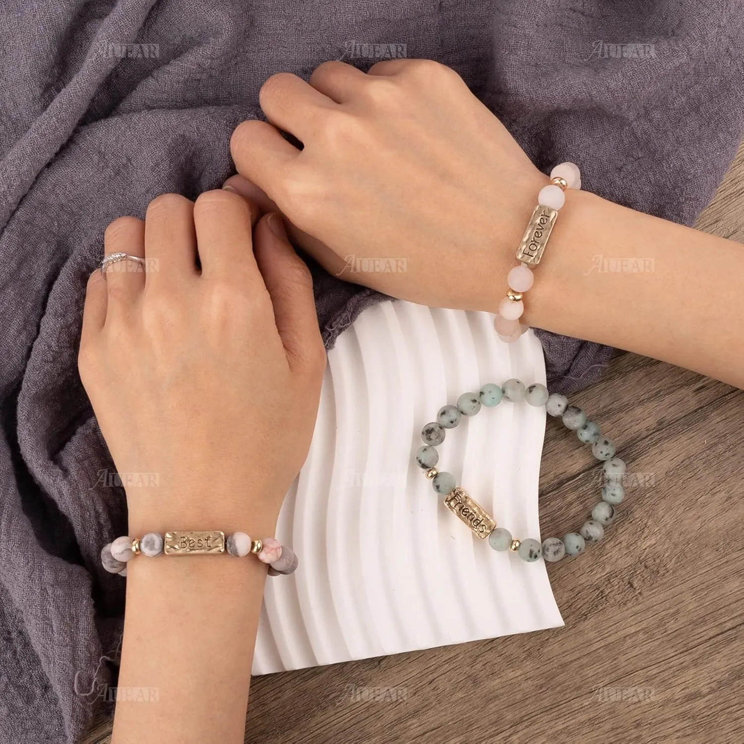 AUEAR, Best Friends Forever Bracelet Inspirational Friendship Bracelets for Sister Women Girls