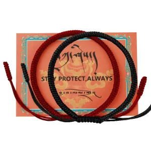 Authentic blessed Tibetan monks handmade Dorje Knot protection bracelet for men and women with a talisman.Red bracelet-matching bracelets-couples bracelets-friendship bracele-gift for men