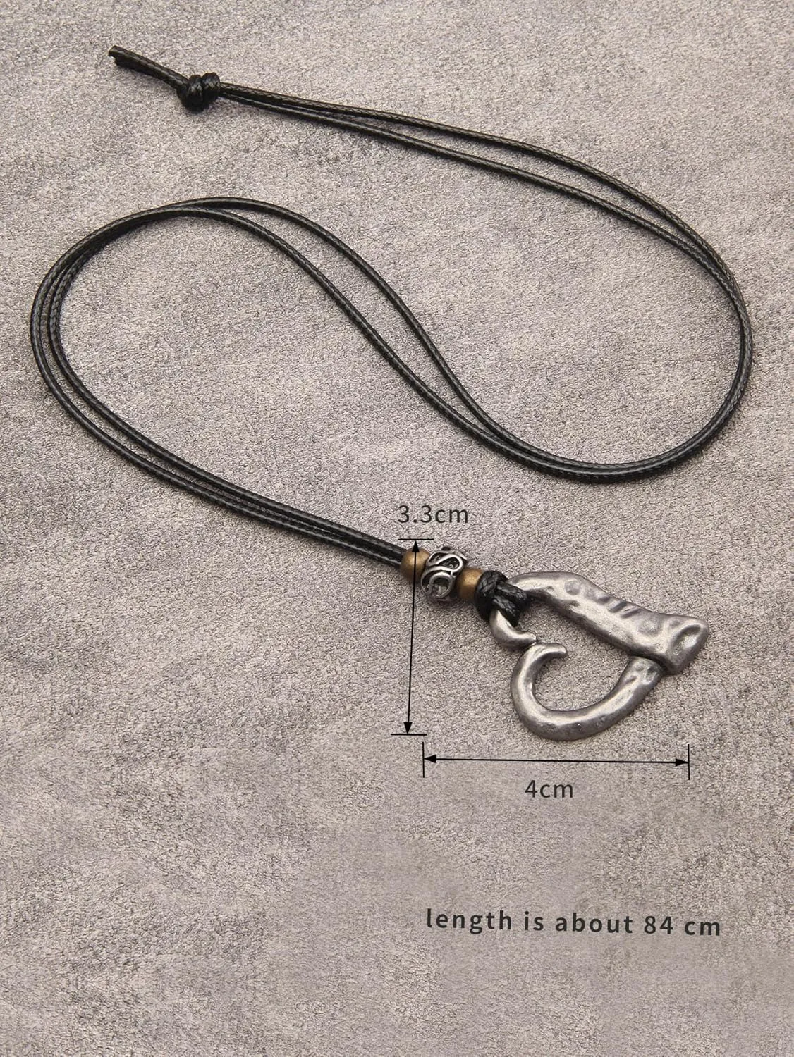 AZORA Handmade Bronze Color Multiple Ring Pendant Necklace Boho Style Long Leather Rope Sweater Necklace for Women