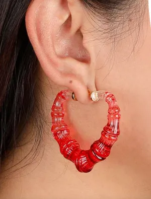 Bamboo Heart Hoops *SAMPLE SALE * FINAL SALE