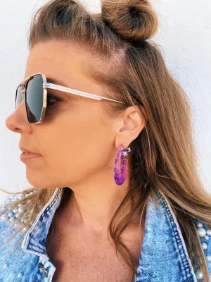 Bamboo Lucite Hoops *SAMPLE SALE * FINAL SALE