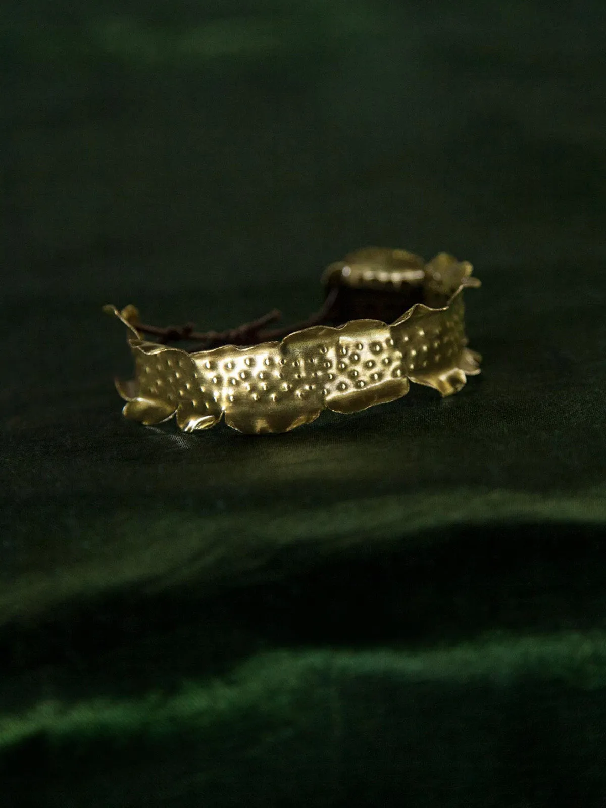 Bark Cuff Bangles Set Gold