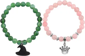 BEKECH Elphaba Friendship Galinda Jewelry Matching Bracelets Witch Musical Jewelry BFF Couples Accessories