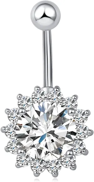 Belly Rings for Women, Stainless-Steel Luxury Belly Button Jewelry, Piercing Body Jewelry for Women
