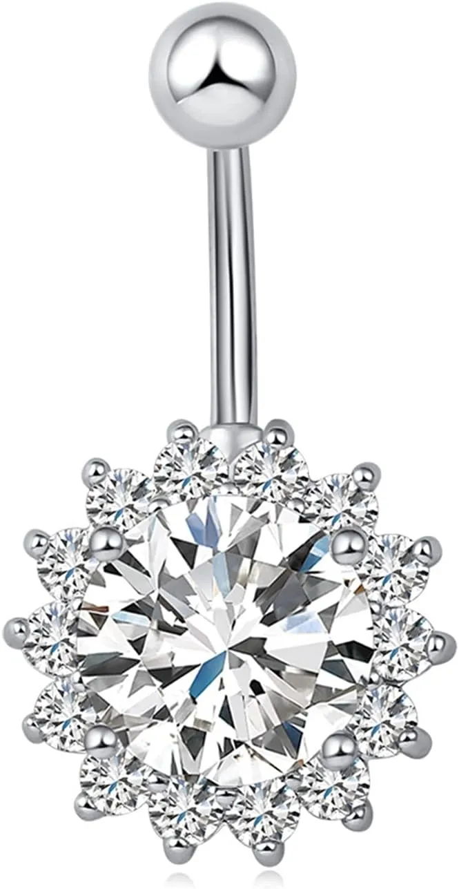 Belly Rings for Women, Stainless-Steel Luxury Belly Button Jewelry, Piercing Body Jewelry for Women