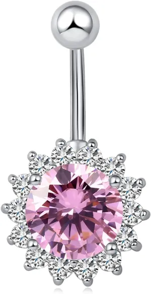 Belly Rings for Women, Stainless-Steel Luxury Belly Button Jewelry, Piercing Body Jewelry for Women