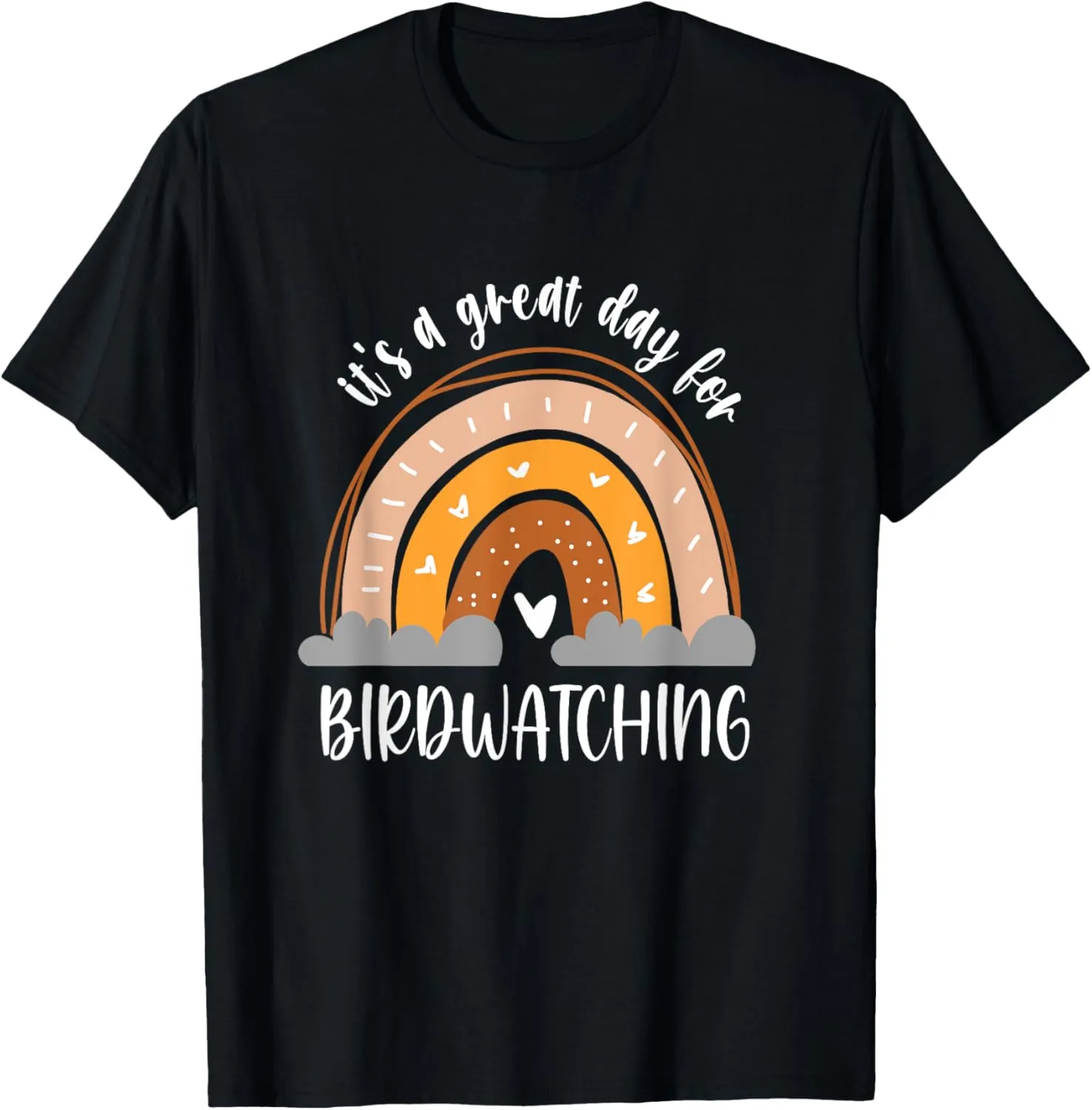 Birdwatching Wildlife Boho Kids Womens Heart Rainbow T-Shirt