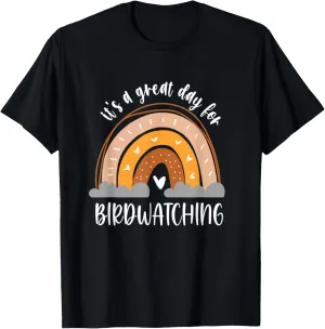 Birdwatching Wildlife Boho Kids Womens Heart Rainbow T-Shirt