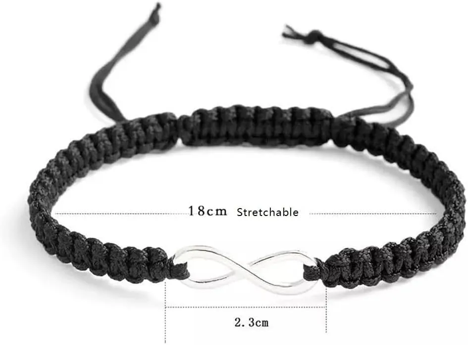 Blue Friendship Bracelet Lucky Amulet Knot Bracelet Men Women Braided Bracelets Gifts Wrist Adjustable Chain Woven Thread String for Friend and Couple(Pink)